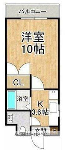 ハーバルフラット(1K/1階)の間取り写真