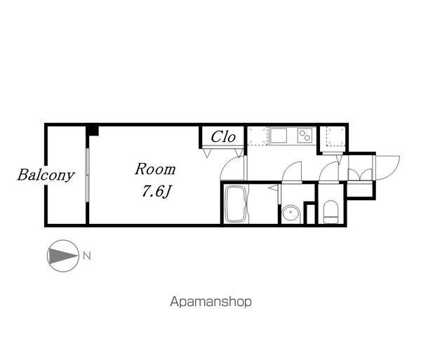 プレサンス丸の内雅殿(1K/2階)の間取り写真
