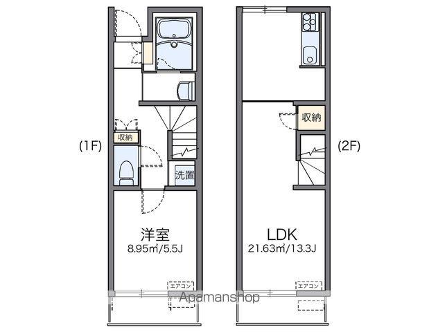 レオネクストボヌールⅡ(1LDK/1階)の間取り写真