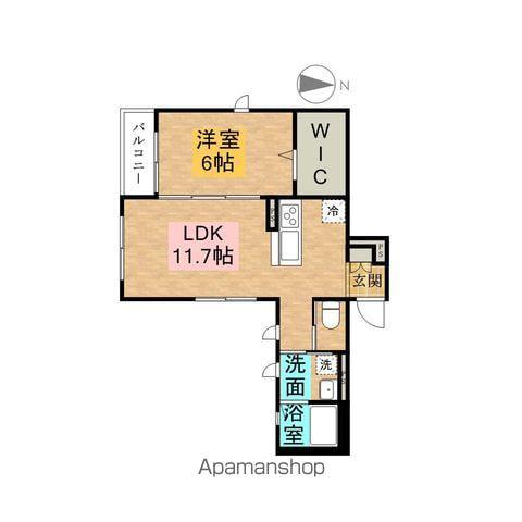 ソラールⅡ(1LDK/1階)の間取り写真