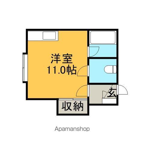 ベイ桂岡(ワンルーム/1階)の間取り写真