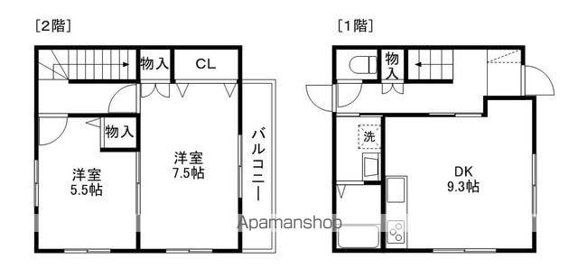 セントヴィラージュⅡ(2DK)の間取り写真