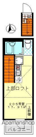 ハッピー上石神井(ワンルーム/2階)の間取り写真