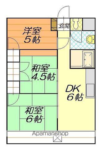 中央グランドハイツ(3DK/3階)の間取り写真