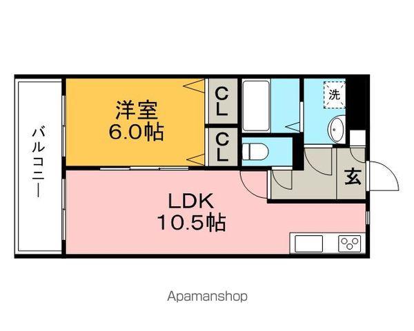 パシフィックパーク(1LDK/1階)の間取り写真