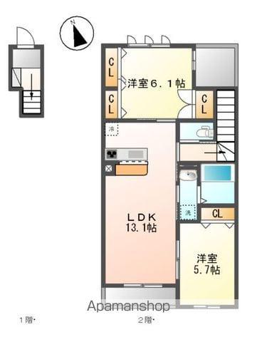 グランパ(2LDK/2階)の間取り写真