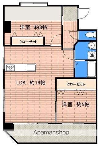 ツインヒルズ A(2LDK/2階)の間取り写真