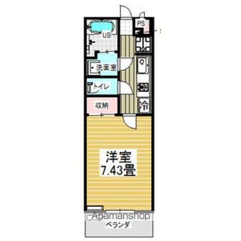 BELLE VILLE HIRANAKAヴェル ヴィル ヒラナ(1K/3階)の間取り写真
