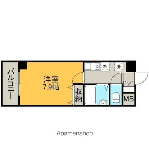 プロビデンス泉(1K/7階)の間取り写真