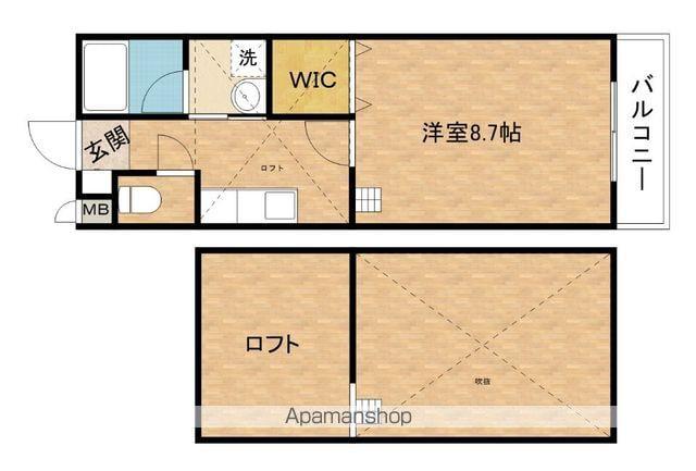 CASTLEDONS(1K/2階)の間取り写真