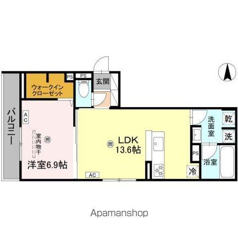 スペチアーレ鷹合(1LDK/3階)の間取り写真