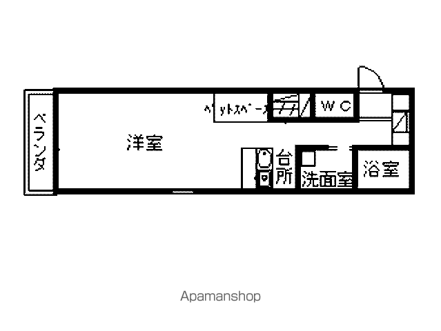 ハイムN(ワンルーム/1階)の間取り写真