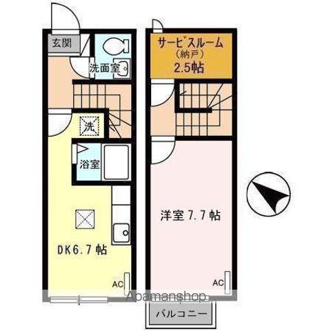アバンティ江俣 II(1DK)の間取り写真