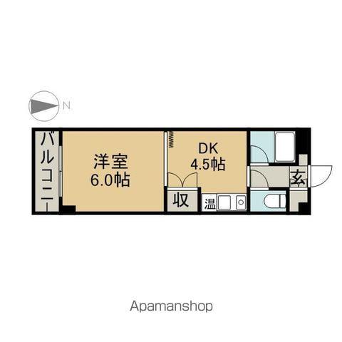 アートホーム広路(1DK/3階)の間取り写真