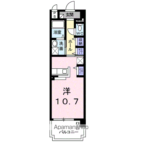 八反丸ビルⅡ(1K/5階)の間取り写真