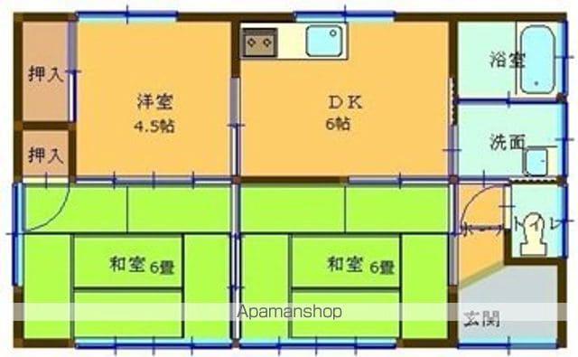 日豊本線 三股駅 バス乗車時間:19分 今市停バス停で下車 徒歩9分 1階建 築28年(3DK)の間取り写真