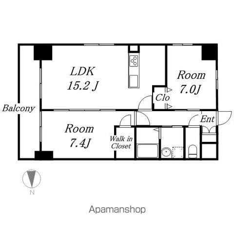 LIVE FLAT上前津(2LDK/5階)の間取り写真