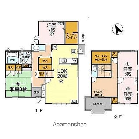 北陸新幹線 芦原温泉駅 徒歩23分 2階建 築18年(4LDK)の間取り写真