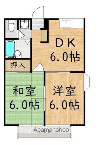 エステートピア築山2番館(2DK/2階)の間取り写真