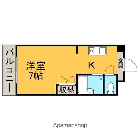 メジログランデ千代田(1K/1階)の間取り写真