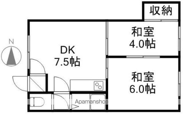 F406(2DK/2階)の間取り写真