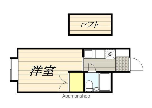 パンシオンヴィラC(ワンルーム/2階)の間取り写真