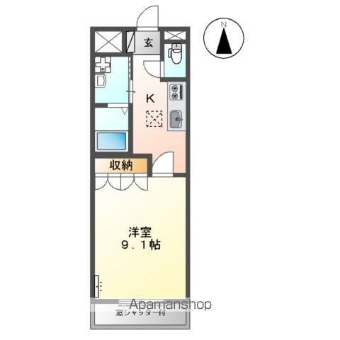 フォルティア(1K/1階)の間取り写真