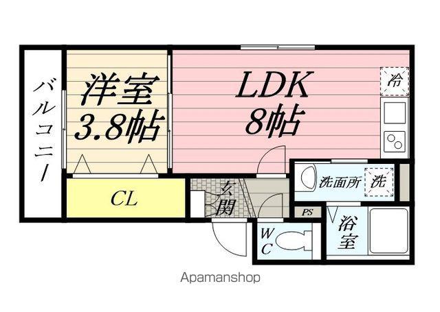スマイルレジデンス(1LDK/1階)の間取り写真