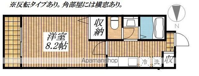 メゾン ウィスタリア(1K/1階)の間取り写真