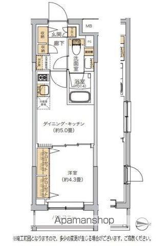 リビオメゾン湯島(1DK/3階)の間取り写真