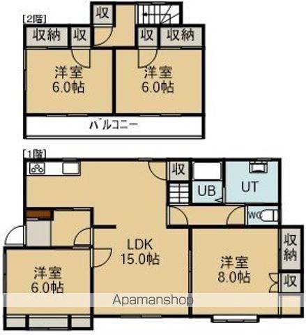 北海道函館市 2階建 築45年(4LDK)の間取り写真