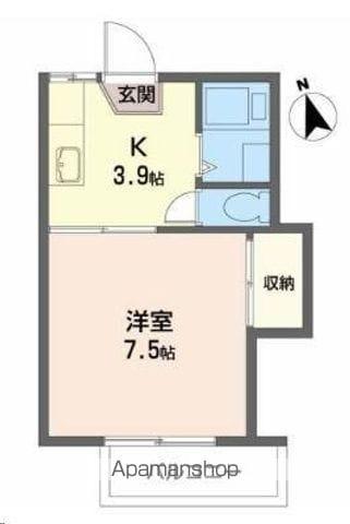 シティ中島丁B(1K/2階)の間取り写真