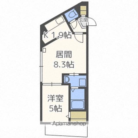 AZUL Ⅳ(1LDK/2階)の間取り写真