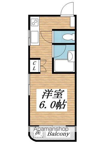 プレアール小芝(1K/2階)の間取り写真