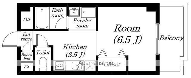 メゾン・ド・コンソルテ(1K/4階)の間取り写真