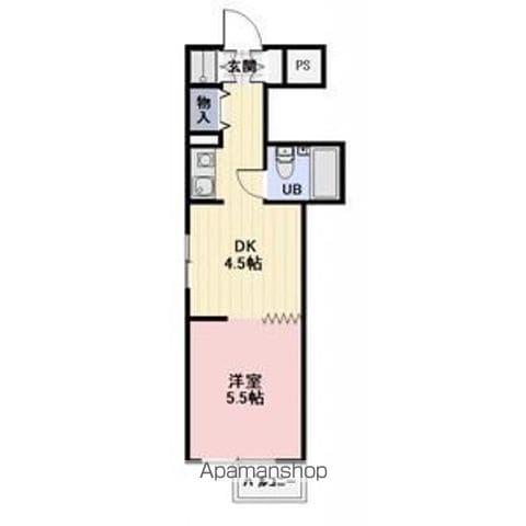 ビクトワール望が丘(1DK/3階)の間取り写真