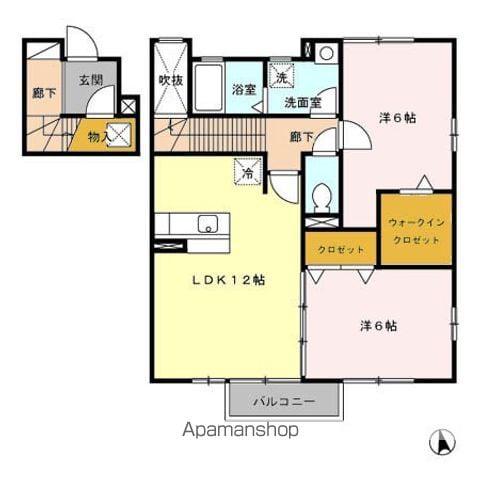 フォーシーズン Ⅰ(2LDK/2階)の間取り写真