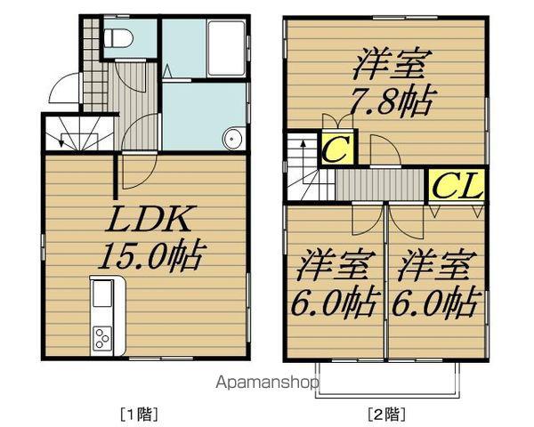 飯田線 伊那市駅 徒歩18分 2階建 築17年(3LDK)の間取り写真