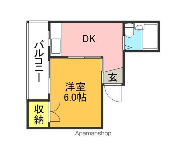 コーポラス本浦(1DK/4階)の間取り写真