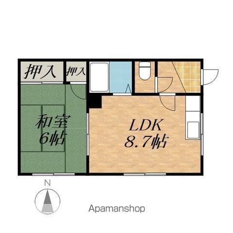 鄕アパート(1DK/1階)の間取り写真