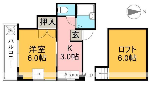 アバンギャルドリビエール(1K/4階)の間取り写真