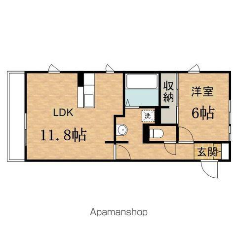 ドルチェヴィータ(1LDK/2階)の間取り写真