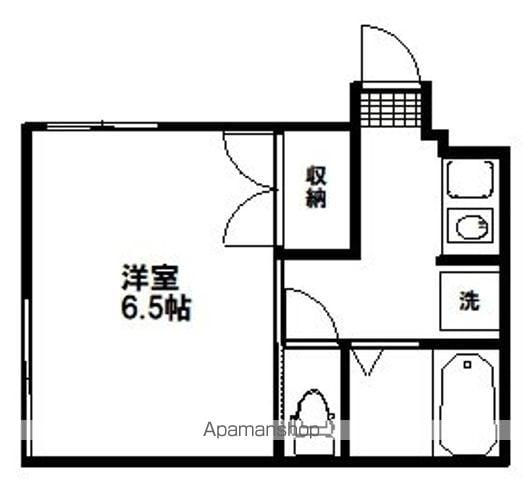 川内高角ハイツ(1K/2階)の間取り写真