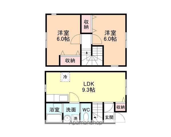 スライヴ友道(2LDK/2階)の間取り写真
