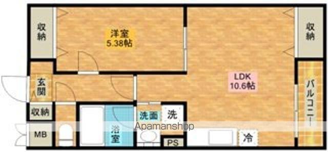 リバージュメゾン(1LDK/2階)の間取り写真