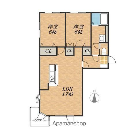 JOY HOUSE(2LDK/3階)の間取り写真