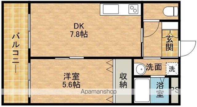 サザンストリート(1DK/3階)の間取り写真