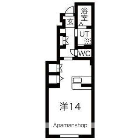 COURT LUANA(ワンルーム/1階)の間取り写真