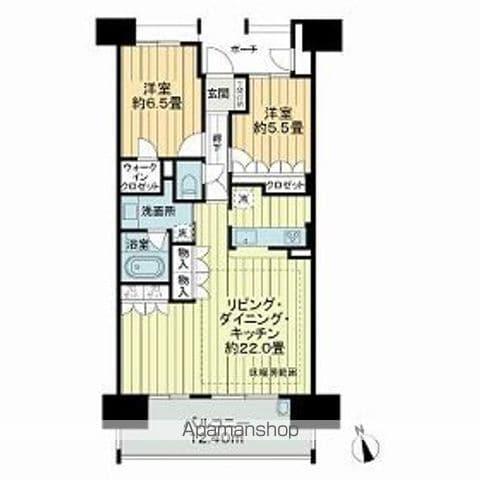 ライオンズ小牧グランライズ(2LDK/8階)の間取り写真