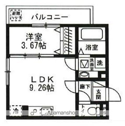 CAPITAL COURT(1LDK/3階)の間取り写真